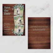 ユーカリ3写真のバジェット結婚式の保存日 ノートカード (正面/裏面)