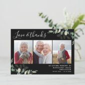 ユーカリ3写真葬式悔やみや弔慰サンキューカード サンキューカード (スタンド正面)