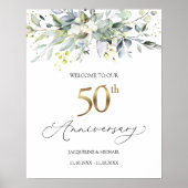 ユーカリ50th結婚周年歓迎サイン ポスター (正面)