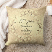 ユーカリ50th黄金結婚記念日 クッション (ブランケット)