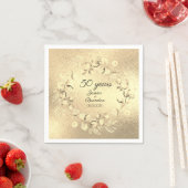 ユーカリ50th黄金結婚記念日 スタンダードカクテルナプキン (インサイチュ)