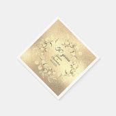 ユーカリ50th黄金結婚記念日 スタンダードカクテルナプキン (角)