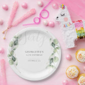 ユーカリ60th大人の誕生日パーティー ペーパープレート (パーティー)