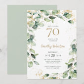 ユーカリ70歳の誕生日 招待状 (正面/裏面)