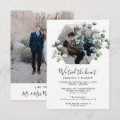 ユーカリ お二人だけの結婚式 ひっそり結婚のお知らせ 招待状 (正面/裏面)