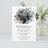 ユーカリ お二人になりました 秘密の挙式のお知らせ 招待状 (スタンド正面)