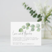 ユーカリ お悔やみ シンパシー ラブ アンド サンクス カード (スタンド正面)