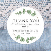 ユーカリ ご一緒にお祝いしてくれてありがとう ラウンドシール