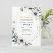 ユーカリ アネモネ ジオメトリック 50周年記念 招待状 (スタンド正面)