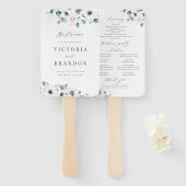 ユーカリ・アネモンフローララスティックウェディングプログラム ハンドファン (正面&裏面)