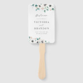 ユーカリ・アネモンフローララスティックウェディングプログラム ハンドファン (正面)