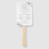 ユーカリ・アネモンフローララスティックウェディングプログラム ハンドファン (裏面)