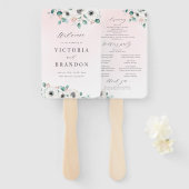 ユーカリ・アネモンフローララスティックウェディングプログラム ハンドファン (正面&裏面)