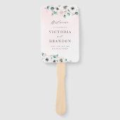 ユーカリ・アネモンフローララスティックウェディングプログラム ハンドファン (正面)