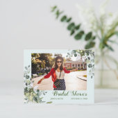 ユーカリ ウェディングシャワー フォト 招待状 ポストカード (スタンド正面)