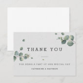 ユーカリ ウェディング サンクス フラット カード (正面/裏面)