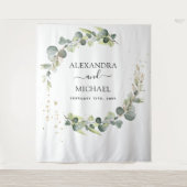 ユーカリ ウェディング フォトブース バックドロップ タペストリー (正面)