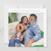 ユーカリ ウェディング フォト セーブ・ザ・デート ゴールド テキスト (裏面)