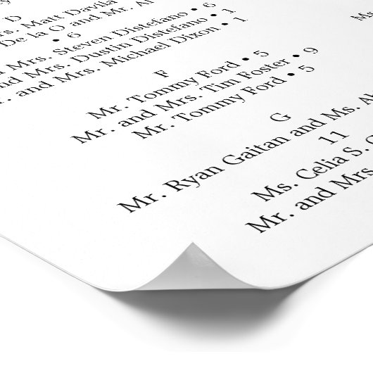 ユーカリ ウェディング 席次表 サイン (角)