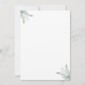 ユーカリ ウォーターカラー ブライダル シャワー 招待状 (裏面)