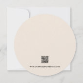 ユーカリ ウッド カット スライス QRコード ウェディング ウェブサイト 招待状 (裏面)