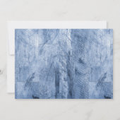 ユーカリ・ウッド・グ素朴リーン&ダスティ・ブ結婚ルー 招待状 (裏面)