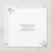 ユーカリ エレガント スクエア ウェディング インビテーション (裏面)