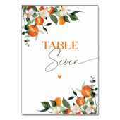 ユーカリ・オレンジ柑橘類テーマテーブル番号7 テーブルナンバー (裏面)