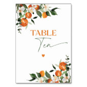 ユーカリ・オレンジ柑橘類テーマテーブル番号Ten テーブルナンバー (裏面)