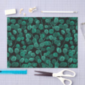 ユーカリ・オン・ブラック 薄葉紙 (クラフト)