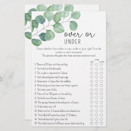 ユーカリ – オーバーまたはブライダルシャワーゲーム