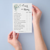 ユーカリ カップル シャワー ゲーム カード オーバー・オア・アンダー (ハンドル)