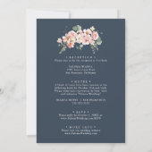 ユーカリ ガーデン ローズ フローラル フロント & バック ウェディング 招待状 (裏面)