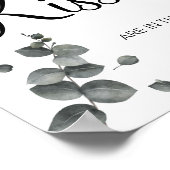 ユーカリ キスの数 ブライズシャワーゲーム サイン (角)