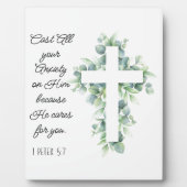 ユーカリ・クロスに全ての不安を投げ掛ける フォトプラーク (正面)