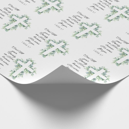 ユーカリ・クロスに全ての不安を投げ掛ける ラッピングペーパー (角)