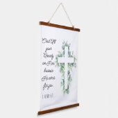 ユーカリ・クロスに全ての不安を投げ掛ける 吊り下げ型タペストリー (傾斜あり)