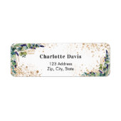 ユーカリ グリッター ダスト 返送先ラベル ラベル (正面)