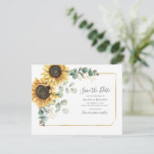 ユーカリ グリニーリー ひまわり フラワー Save The Date (スタンド正面)
