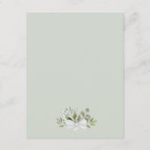 ユーカリ&グリーナリーブーケ結婚の詳細 エンクロージャーカード (裏面)