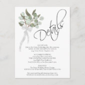 ユーカリ&グリーナリーブーケ結婚の詳細 エンクロージャーカード (正面)