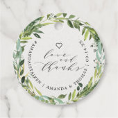 ユーカリ・グリーナリー愛感謝していとありがとう フェイバータグ (正面)