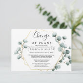 ユーカリ·グリーナリー結婚の発表延期 招待状 (スタンド正面)