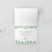 ユーカリ・グリーナリー・コアラ・誕生日・ベビー・シャワー サンキューカード (内部)