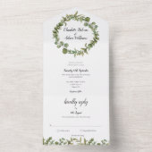 ユーカリ・グリーナリー・モノグラム結婚ズ オールインワン招待状 (内側)