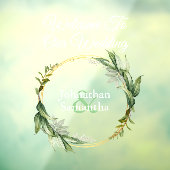 ユーカリ・グリーナリー・リースブライダルカップルようこそ ウィンドウサイン (シート3)