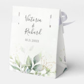 ユーカリ・グリーナリー・葉金ゴールドズ・エレガント・ウェディング フェイバーボックス (裏面サイド)