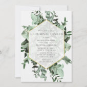 ユーカリ&グリーンリーウォーターカラーリハーサルディナー 招待状 (正面)