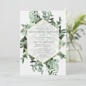 ユーカリ&グリーンリーウォーターカラーリハーサルディナー 招待状 (スタンド正面)