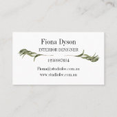 ユーカリ·グリーンリーフ·ビジネスカード 名刺 (裏面)